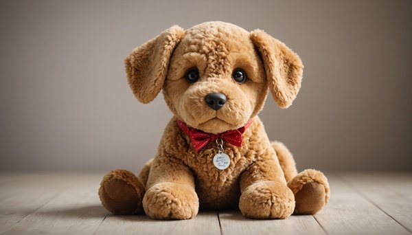 Adoptez un compagnon doux : la peluche chien réaliste
